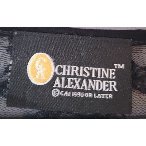 Christine Alexander NWT Asymmetrical Embellished Lacey Blouse – Black – XL - Picture 6 of 13